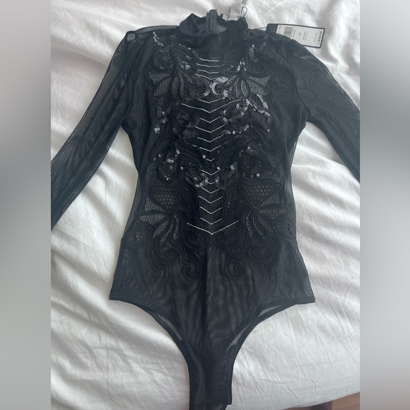 BCBG Sheer Bodysuit - Picture 4 of 5